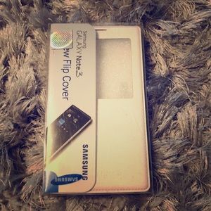 White Samsung Galaxy Note 3 flip cover case